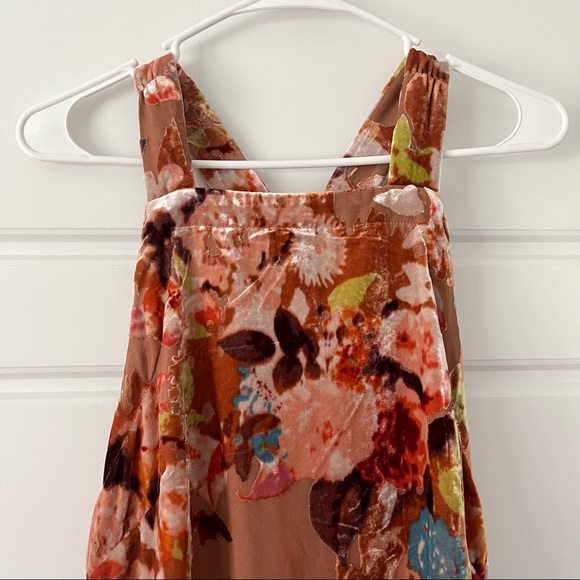 Anthropologie Halter Velvet Maxi Dress Honey M - Picture 6 of 13